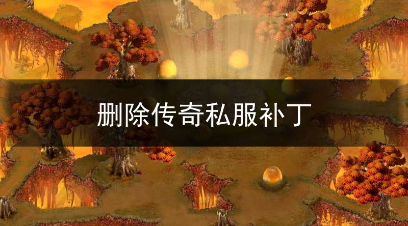 删除传奇私服补丁
