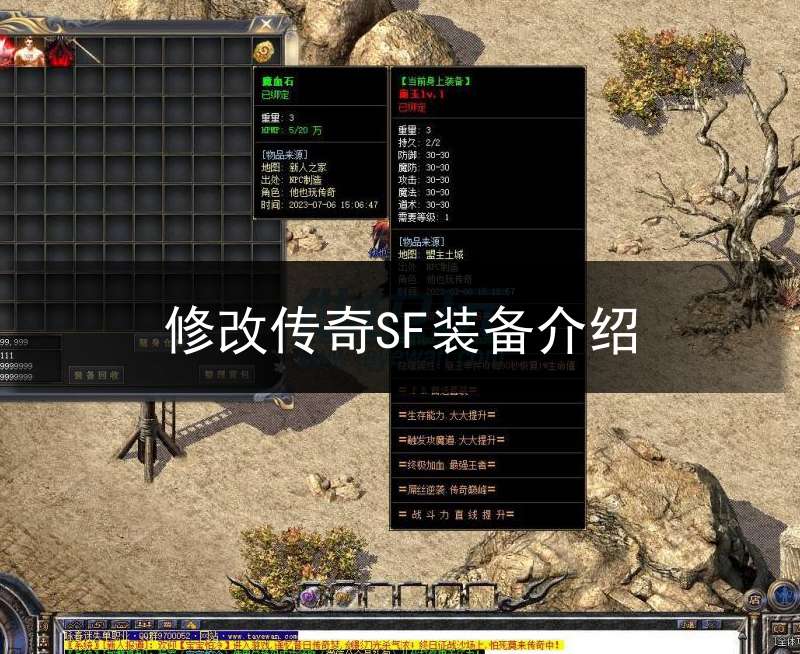 修改传奇SF装备介绍